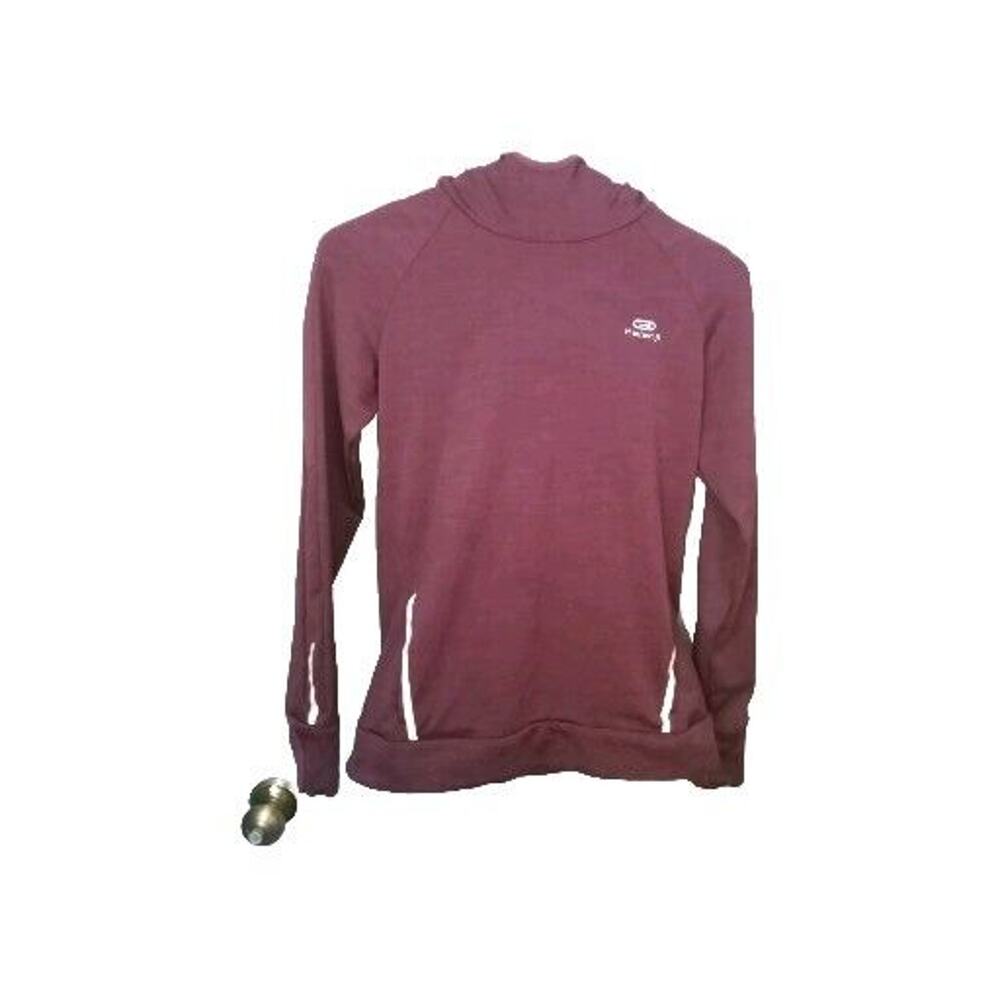 Kalenji Decathlon Hooded Running Shirt Thumb Holes Reflective Tape XS Athletic